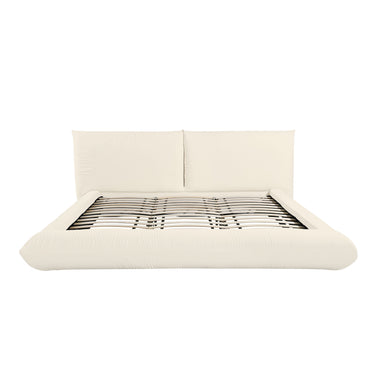 TOV Romp Cream Upcycled Performance Linen Cream King Bed