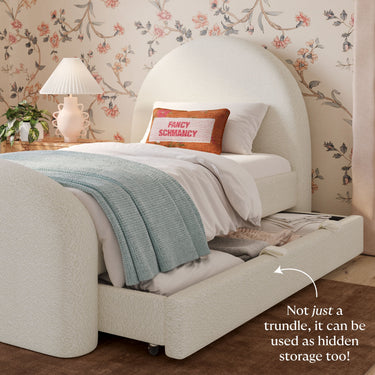TOV Moon Cream Performance Boucle Twin Trundle Cream