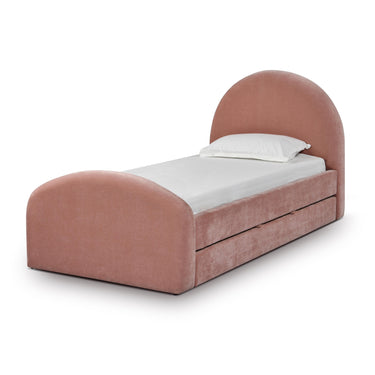 TOV Moon Rose Upcycled Contract-Grade Chenille Twin Trundle Rose