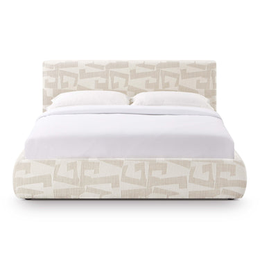 TOV Isla Cream Jacquard Pattern Cream Queen Bed