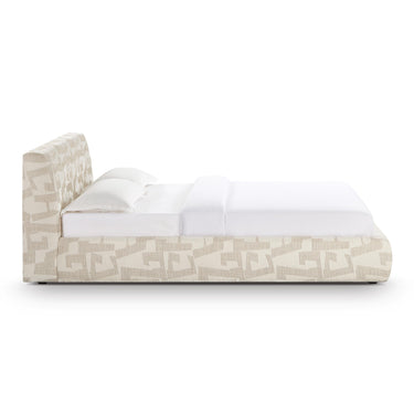 TOV Isla Cream Jacquard Pattern Cream Queen Bed