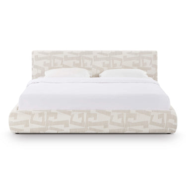 TOV Isla Cream Jacquard Pattern Cream King Bed