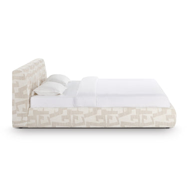 TOV Isla Cream Jacquard Pattern Cream King Bed