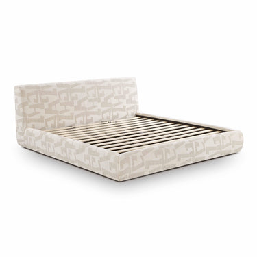 TOV Isla Cream Jacquard Pattern Cream King Bed