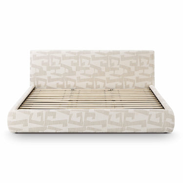 TOV Isla Cream Jacquard Pattern Cream King Bed