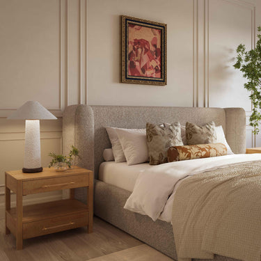 TOV Babette Tan Contract-Grade Boucle Tan King Bed