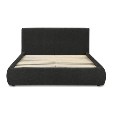 TOV Isla Textured Performance Velvet Charcoal Queen Bed