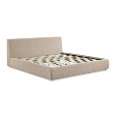 TOV Isla Textured Performance Velvet Taupe King Bed