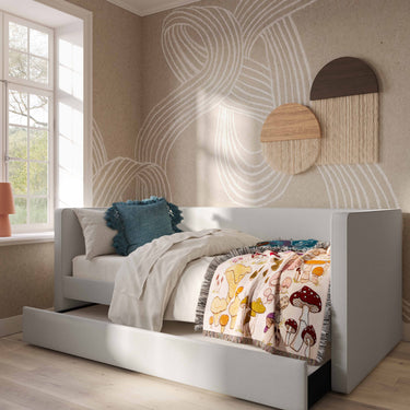 TOV Alice Linen Twin Trundle Light Grey