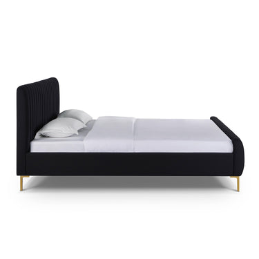 TOV Angela Upcycled Performance Linen Black King Bed