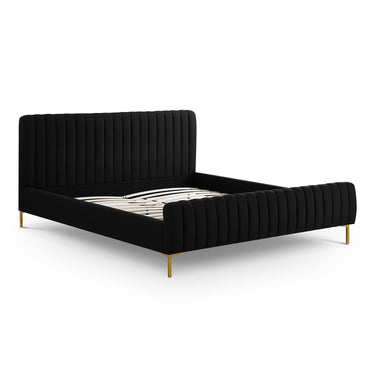 TOV Angela Upcycled Performance Linen Black King Bed