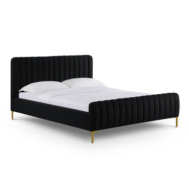 TOV Angela Upcycled Performance Linen Black Queen Bed