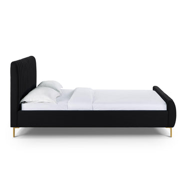 TOV Angela Upcycled Performance Linen Black Queen Bed