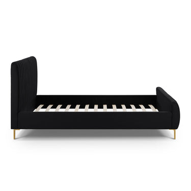 TOV Angela Upcycled Performance Linen Black Queen Bed
