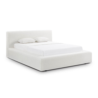TOV Meena Cream Upcycled Performance Linen Storage Cream Queen Bed