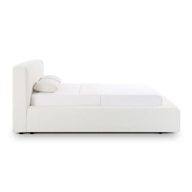 TOV Meena Cream Upcycled Performance Linen Storage Cream Queen Bed
