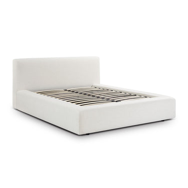 TOV Meena Cream Upcycled Performance Linen Storage Cream Queen Bed