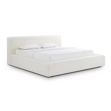 TOV Meena Cream Upcycled Performance Linen Storage Cream King Bed