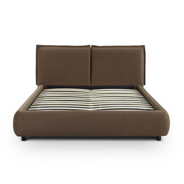 TOV Mel Performance Faux Mohair Velvet Brown Queen Bed