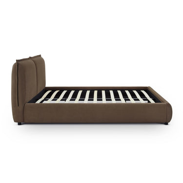 TOV Mel Performance Faux Mohair Velvet Brown Queen Bed