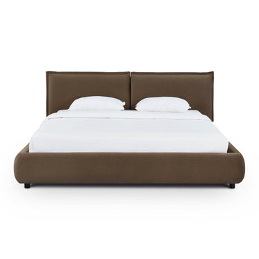 TOV Mel Performance Faux Mohair Velvet Brown King Bed