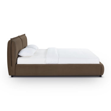 TOV Mel Performance Faux Mohair Velvet Brown King Bed