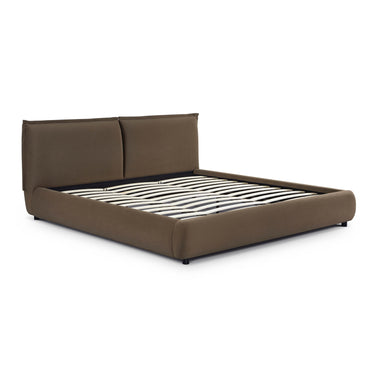 TOV Mel Performance Faux Mohair Velvet Brown King Bed