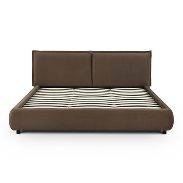 TOV Mel Performance Faux Mohair Velvet Brown King Bed