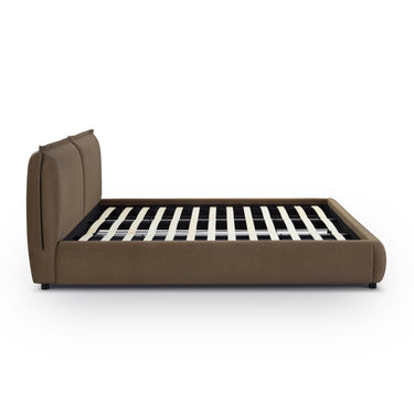 TOV Mel Performance Faux Mohair Velvet Brown King Bed