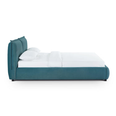 TOV Mel Performance Faux Mohair Velvet Teal Queen Bed
