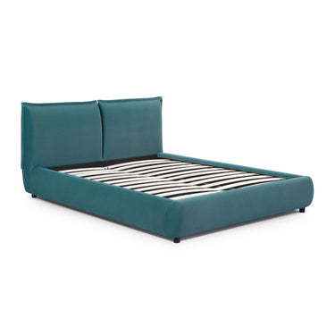 TOV Mel Performance Faux Mohair Velvet Teal Queen Bed