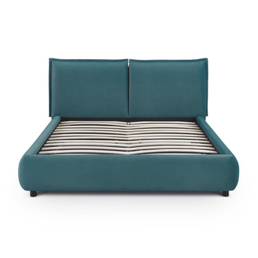 TOV Mel Performance Faux Mohair Velvet Teal Queen Bed