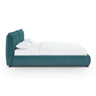 TOV Mel Performance Faux Mohair Velvet Teal King Bed
