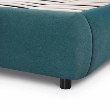 TOV Mel Performance Faux Mohair Velvet Teal King Bed