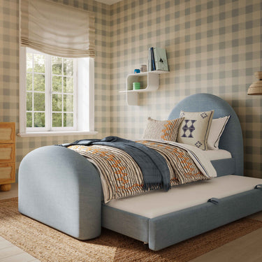 TOV Moon Chambray Blue Performance Chenille Twin Trundle Blue