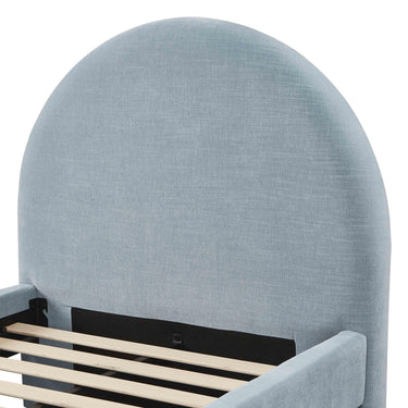 TOV Moon Chambray Blue Performance Chenille Twin Blue