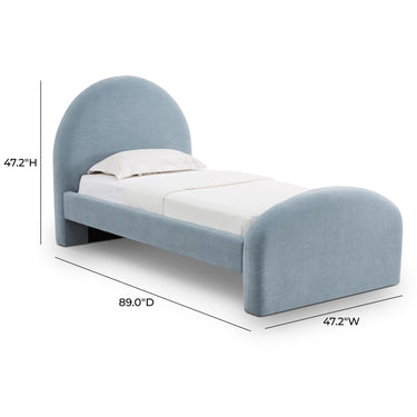 TOV Moon Chambray Blue Performance Chenille Twin Blue
