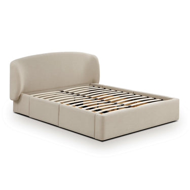 TOV Corey Upcycled Performance Linen Storage Taupe Queen Bed