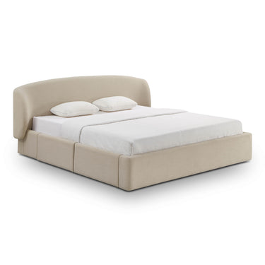 TOV Corey Upcycled Performance Linen Storage Taupe King Bed