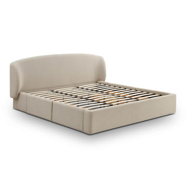 TOV Corey Upcycled Performance Linen Storage Taupe King Bed