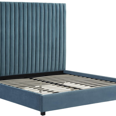 TOV Arabelle Performance Velvet Sea Blue King Bed