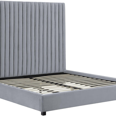 TOV Arabelle Performance Velvet Grey Queen Bed