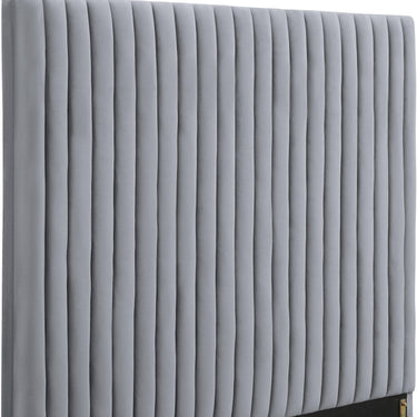 TOV Arabelle Performance Velvet Grey Queen Bed
