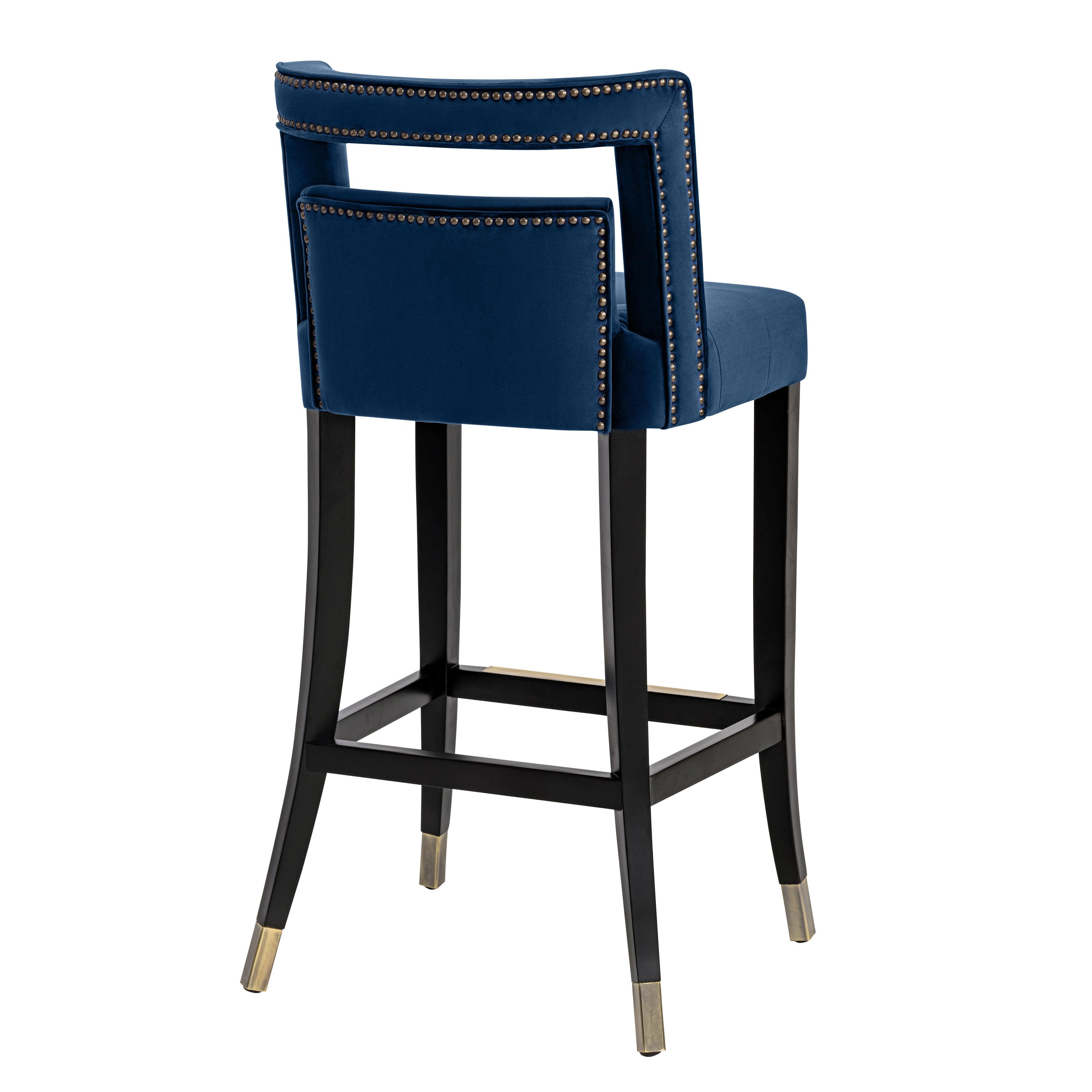 Hart navy velvet bar stool 2025
