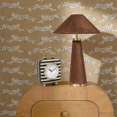 TOV Mona Black Striped Contract-Grade Standing Accent Clock, image 2