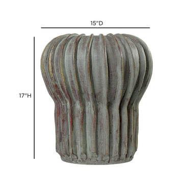 TOV Visha Grey Green Terracotta Decorative Vase, image 6