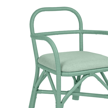 TOV Ginny Rattan Dining Chair Green