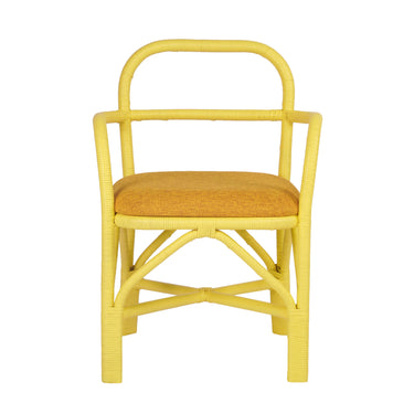 TOV Ginny Rattan Dining Chair Yellow