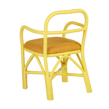 TOV Ginny Rattan Dining Chair Yellow