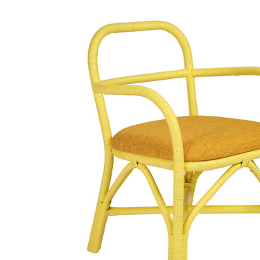 TOV Ginny Rattan Dining Chair Yellow